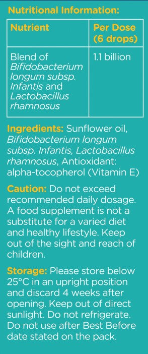 Colief Multibiotic Drops Baby| 2 Probiotic Strains Lactobacillus Rhamnosus &Bifidobacterium Infantis | Suitable From Birth |1.1 Billion Live Cultures For Newborns | Scientically Proven Friendly Bacteria For Babies & Children | 8ml