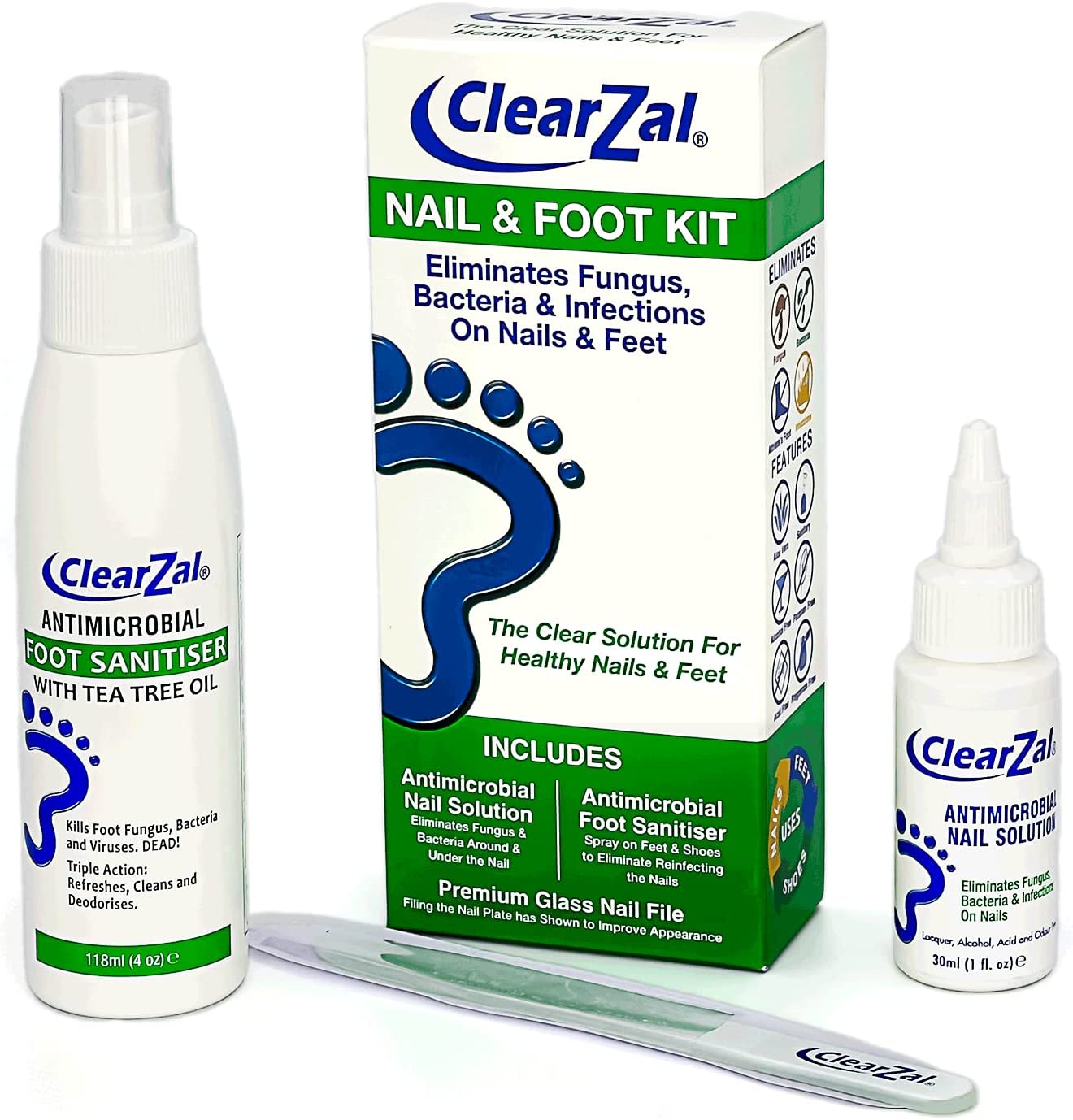 ClearZal Complete Fungal Nail Treatment | Foot and Nail System | Kills fungus, bacteria and viruses