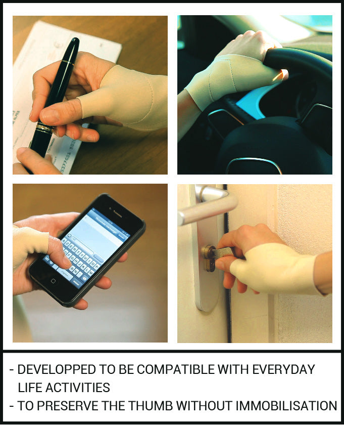 Epitact - Flexible Thumb Brace - Relieves Joint Pain - (Left Hand)