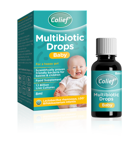 Colief Multibiotic Drops Baby| 2 Probiotic Strains Lactobacillus Rhamnosus &Bifidobacterium Infantis | Suitable From Birth |1.1 Billion Live Cultures For Newborns | Scientically Proven Friendly Bacteria For Babies & Children | 8ml
